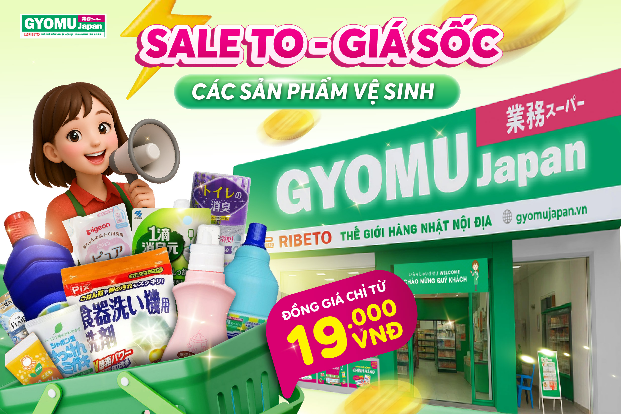 GYOMU JAPAN SALE TO - GIÁ SỐC DÀNH RIÊNG CHO CÁC SẢN PHẨM VỆ SINH